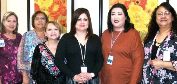 Plains Memorial Hospital recognized the billing department staff as Employees of the Month for April. The group has a combined 109 years of experience with billing, insurance, and collections. Staff members include Judy Garcia, Tina Vasquez, Elida Dozal, Silva Cruz, Erika Presas and Gloria Hinojosa.