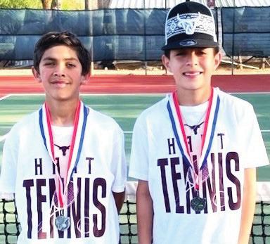 Hart JH tennis players Jermiah Cedillo and Avram Morales placed second in boys’ doubles at the district meet.